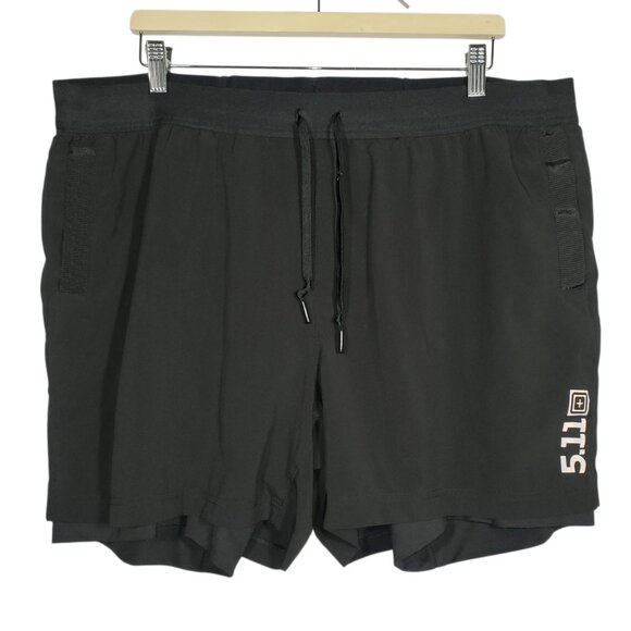 5.11 Tactical PT-R Havoc Pro Shorts Men's 2XL Black Lined Workout Gym Training - Picture 1 of 5